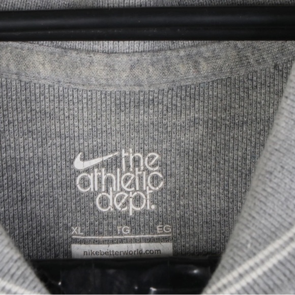 Nike Athletic Dept 00s Mend Polo Shirt Grey College Varsity Style XL Cotton - Picture 6 of 7